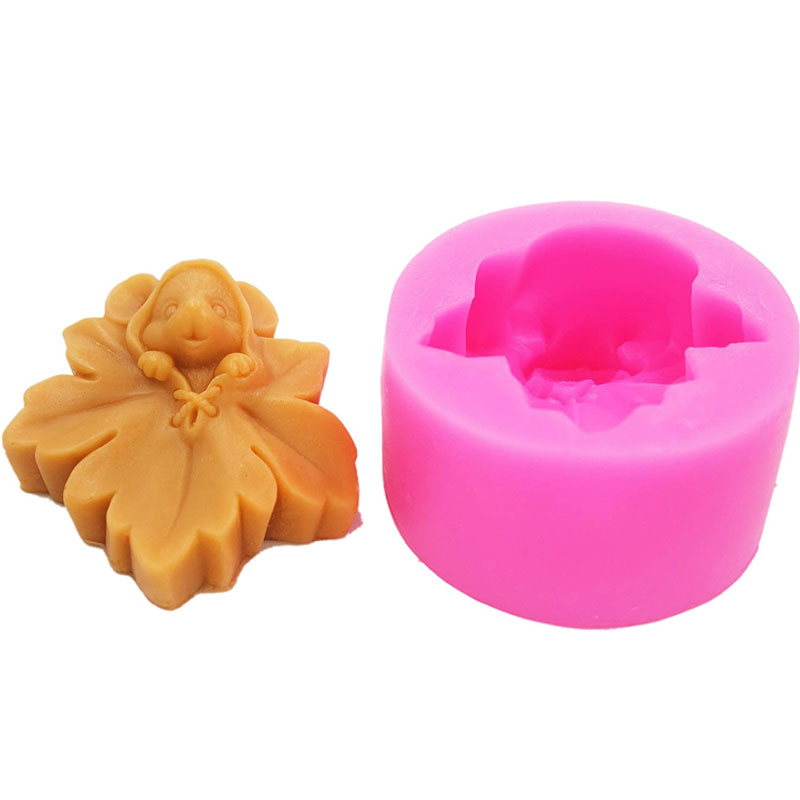 Soap Making Art - 1 pz 3D foglia d'acero topi