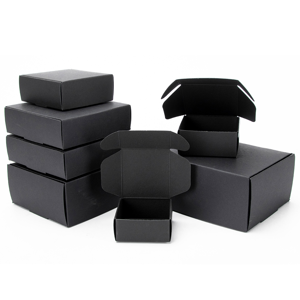Kraft Soap Label - Cartone da imballaggio nero Scatola regalo