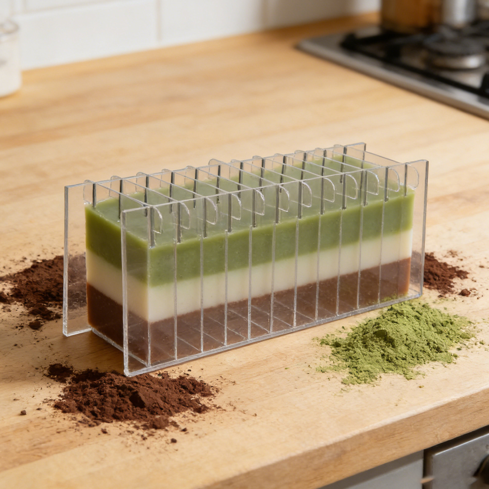 Soap Making Box - Divisore in acrilico per sapone, trasparente,