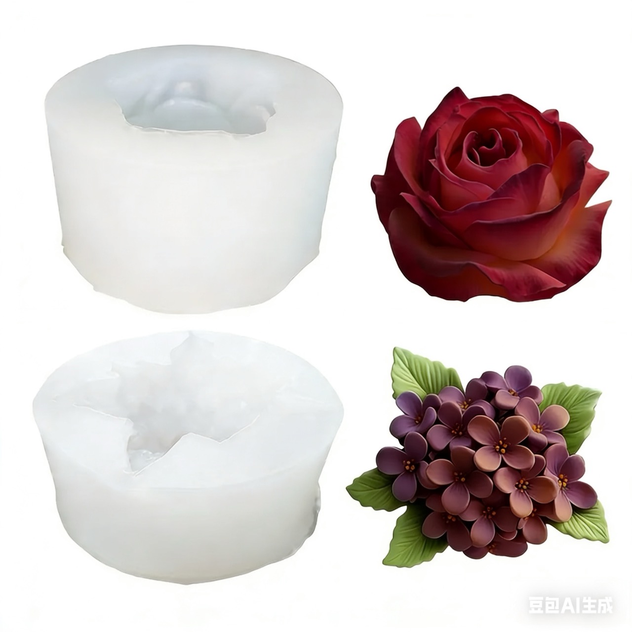 Soap Making Art - 2 pezzi di stampi in silicone